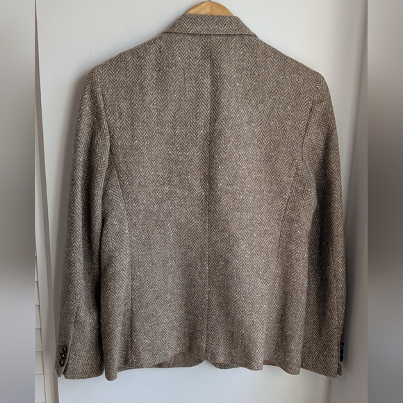Patrick James Her Classic Collection Brown 100% Wool Tweed Blazer Vintage - Picture 4 of 8